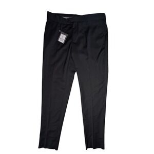 Wessi Mens Slim Fit Dress Pants Black Size 40 Unhemmed